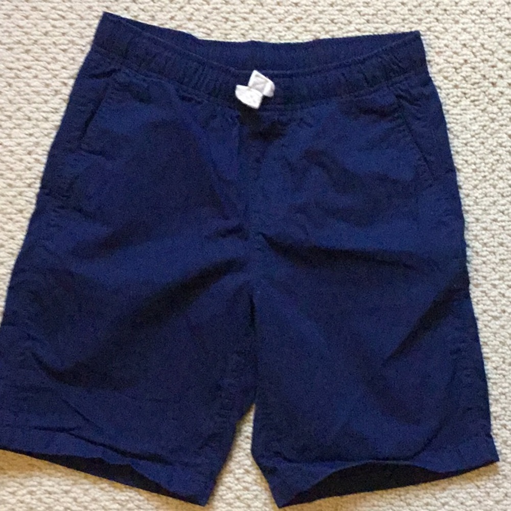 LANDS END BOYS NAVY DRAWSTRING SHORTS